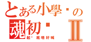 とある小學雞の魂初弒Ⅱ（起你底唔好喊）