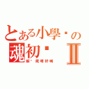 とある小學雞の魂初弒Ⅱ（起你底唔好喊）