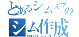 とあるシムズプレイヤーのシム作成理論（ＣＲＥＡＴＥ Ａ ＳＩＭ）