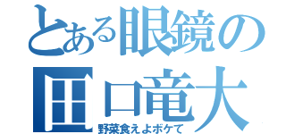 とある眼鏡の田口竜大（野菜食えよボケて）