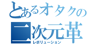 とあるオタクの二次元革命（レボリューション）