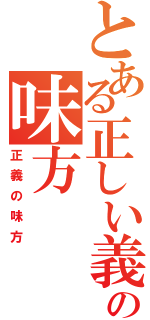 とある正しい義の味方（正義の味方）