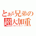 とある兄弟の超大加重（メガトンキュー）