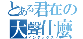 とある君在の大聲什麼（インデックス）