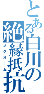 とある白川の絶縁抵抗（メグオーム）