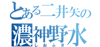 とある二井矢の濃神野水（しおふき）