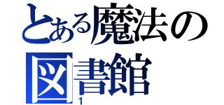 とある魔法の図書館（１）