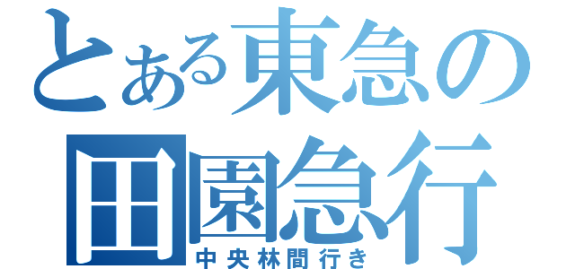 とある東急の田園急行（中央林間行き）