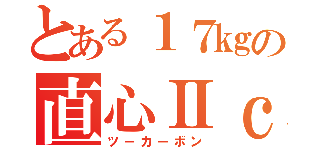 とある１７㎏の直心Ⅱｃ（ツーカーボン）