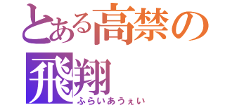 とある高禁の飛翔（ふらいあうぇい）