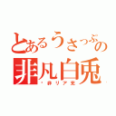 とあるうさっぷの非凡白兎（☞非リア充）