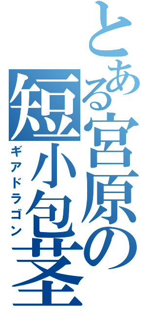 とある宮原の短小包茎（ギアドラゴン）