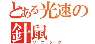 とある光速の針鼠（ソニック）