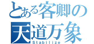 とある客卿の天道万象（Ｓｔａｂｉｌｉｚｅ）