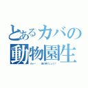 とあるカバの動物園生活（さぁー   誰の事でしょう？）