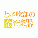 とある吹部の金管楽器（ホルン）