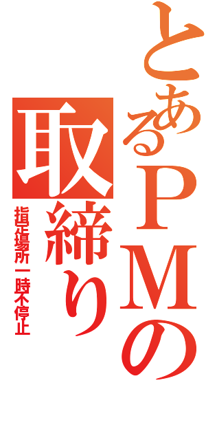 とあるＰＭの取締り（指定場所一時不停止）