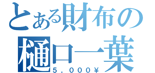 とある財布の樋口一葉（５，０００￥）