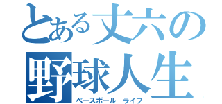 とある丈六の野球人生（ベースボール　ライフ）