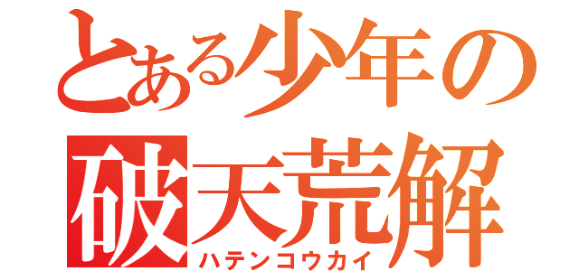 とある少年の破天荒解（ハテンコウカイ）