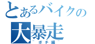 とあるバイクの大暴走（~ポチ編~）