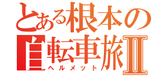 とある根本の自転車旅Ⅱ（ヘルメット）