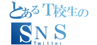 とあるＴ校生のＳＮＳ（Ｔｗｉｔｔｅｒ）