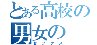 とある高校の男女の（セックス）