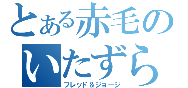 とある赤毛のいたずら双子（フレッド＆ジョージ）