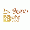 とある我妻の全溶解（メルティング）