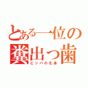 とある一位の糞出っ歯（ビッパの化身）