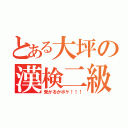 とある大坪の漢検二級受からない（受かるかボケ！！！）