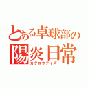 とある卓球部の陽炎日常（カゲロウデイズ）