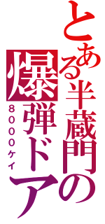 とある半蔵門の爆弾ドア（８０００ケイ）