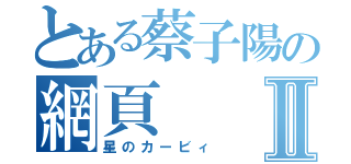 とある蔡子陽の網頁Ⅱ（星のカービィ）