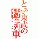 とある東武の特急列車（スペーシア）