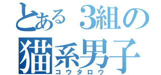 とある３組の猫系男子（コウタロウ）