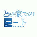 とある家でのニート（自宅警備員）