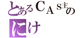 とあるＣＡＳ主のにけ（）