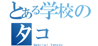 とある学校のタコ（Ｇａｂｒｉｅｌ Ｙａｍａｄａ）