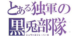 とある独軍の黒兎部隊（シュヴァルツェ・ハーゼ）