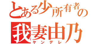 とある少所有者の我妻由乃（ヤンデレ）