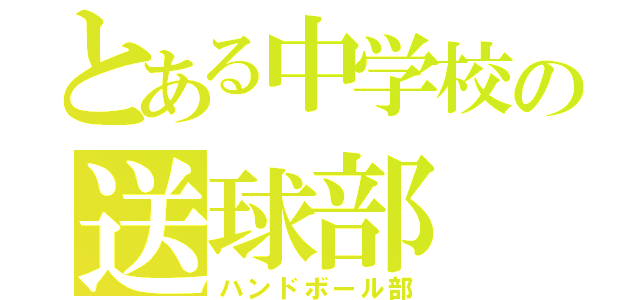 とある中学校の送球部（ハンドボール部）