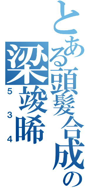 とある頭髮合成の梁竣晞（５３４）