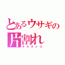 とあるウサギの片割れ（キルネンコ）