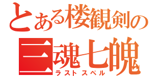 とある楼観剣の三魂七魄（ラストスペル）