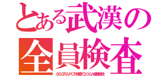 とある武漢の全員検査（８５０万人ＰＣＲ検査で２００人健康陽性）