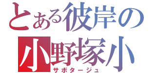 とある彼岸の小野塚小町（サボタージュ）