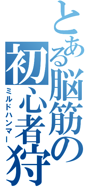 とある脳筋の初心者狩（ミルドハンマー）