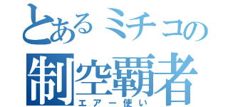 とあるミチコの制空覇者（エアー使い）